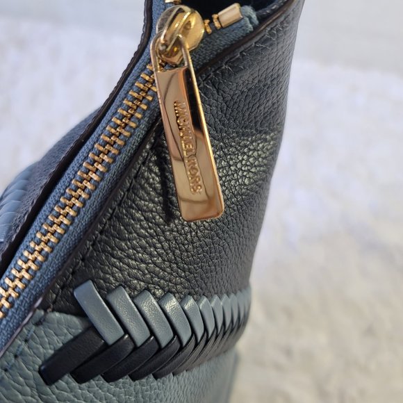 MICHAEL KORS Karson Hobo Shoulder Double Blue Tone Leather - Picture 11 of 16